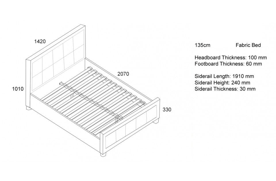 Hann Steel Crushed Velvet Double Bed Frame