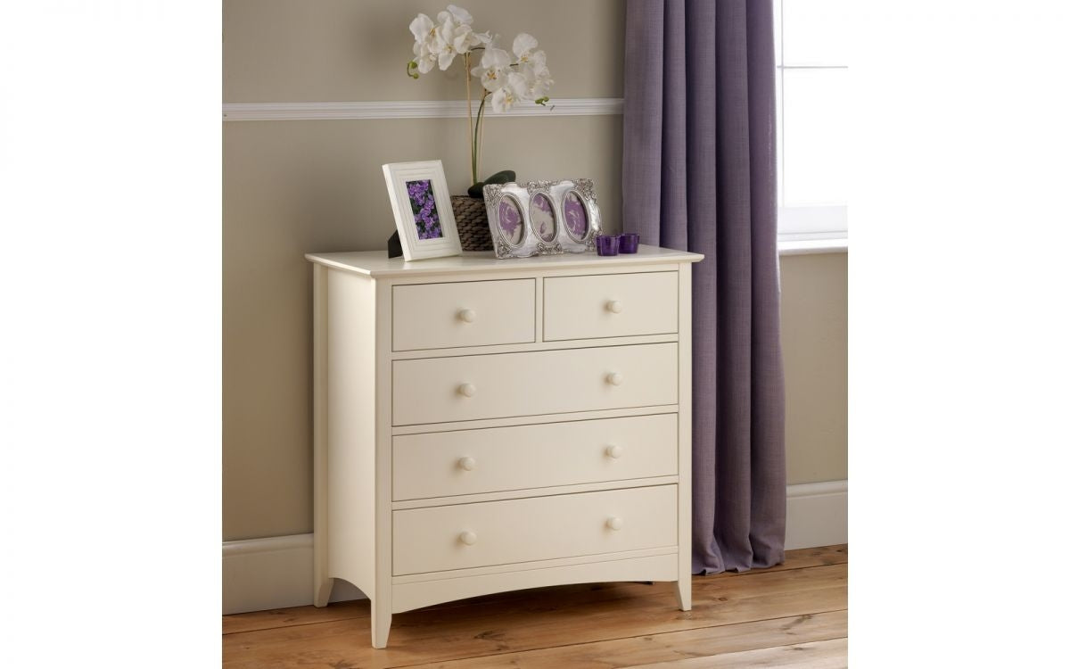 Cambell Stone White 3+2 Drawer Chest
