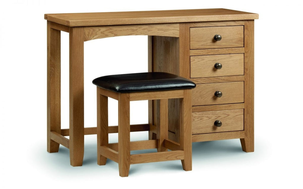 Marlowe Oak Single Pedestal Dressing Table