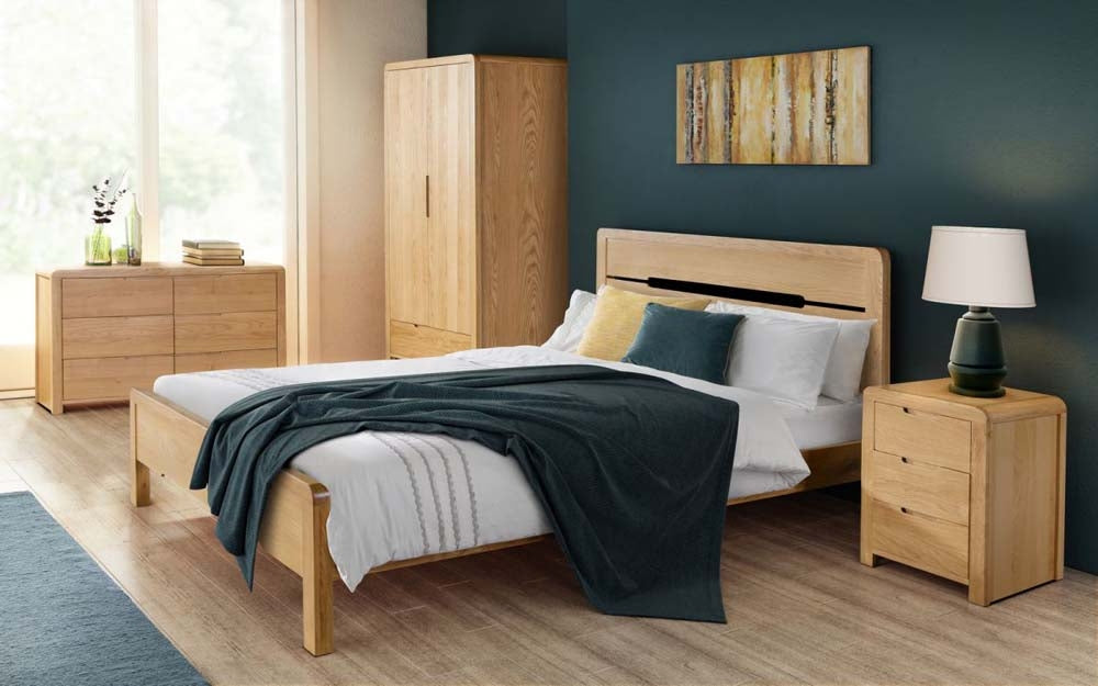 City Oak King Size Bed Frame