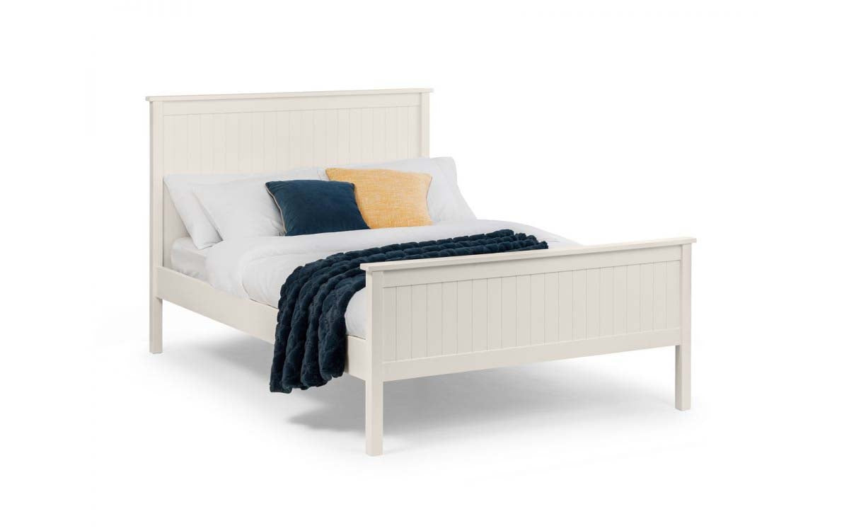 Malvern Surf White Double Bed Frame