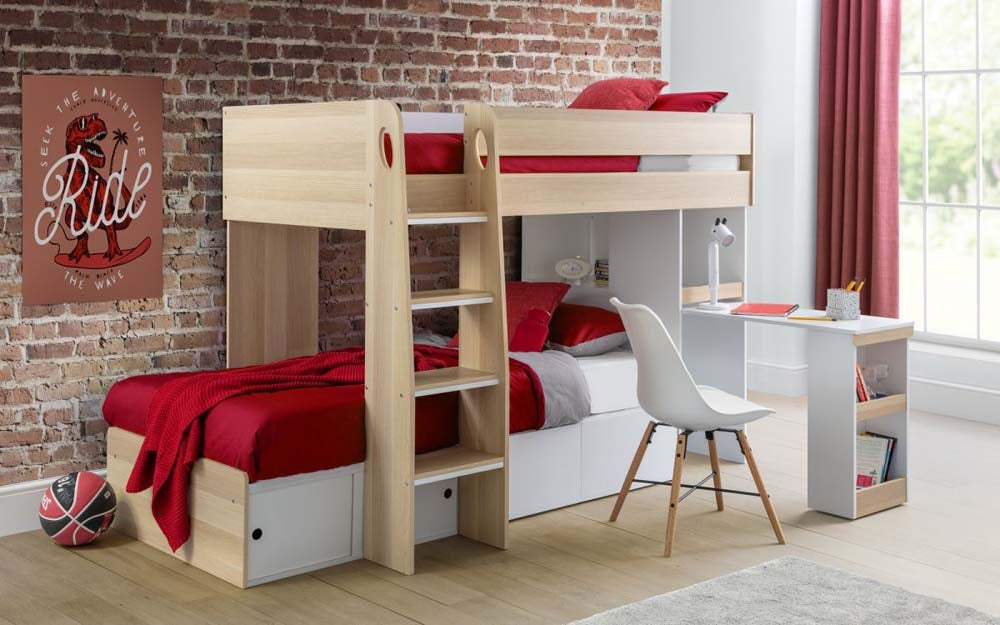 Eternal Oak And White Bunk Bed