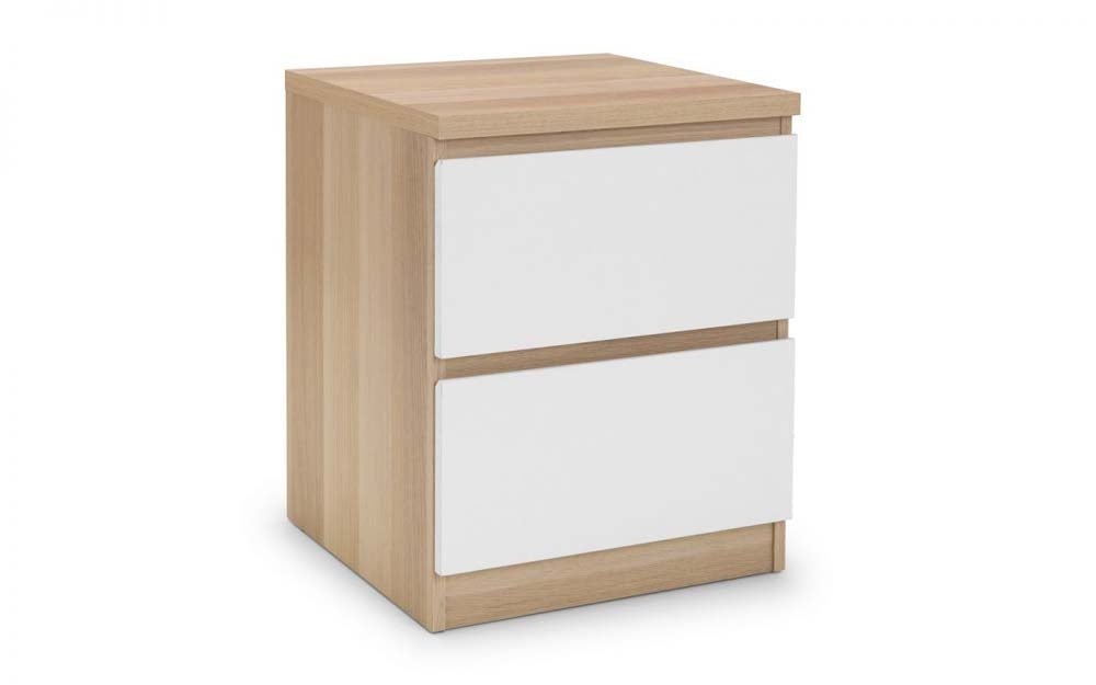 Eternal White 2 Drawer Bedside