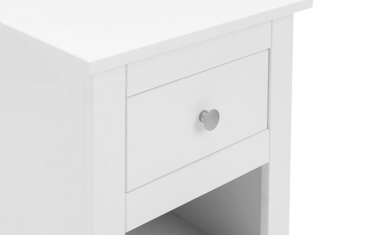 Fradley White 1 Drawer Bedside