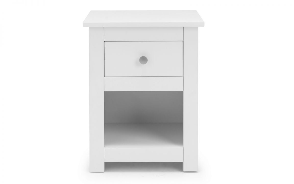 Fradley White 1 Drawer Bedside