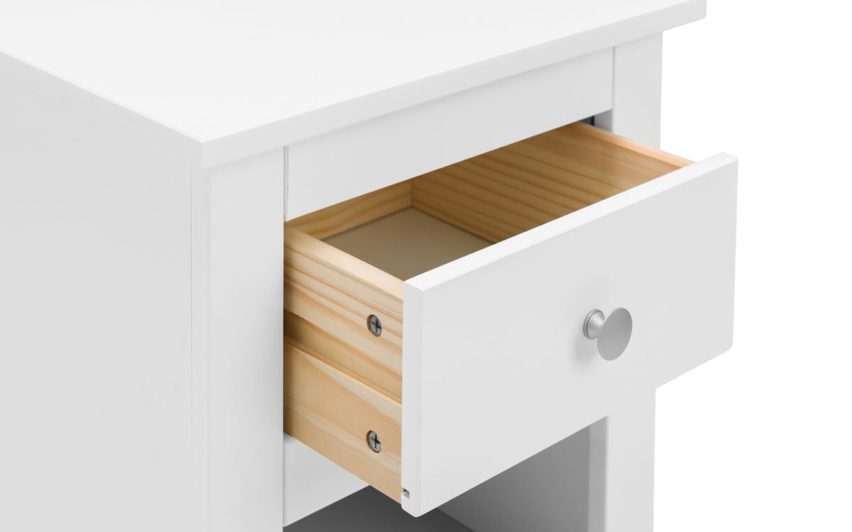 Fradley White 1 Drawer Bedside
