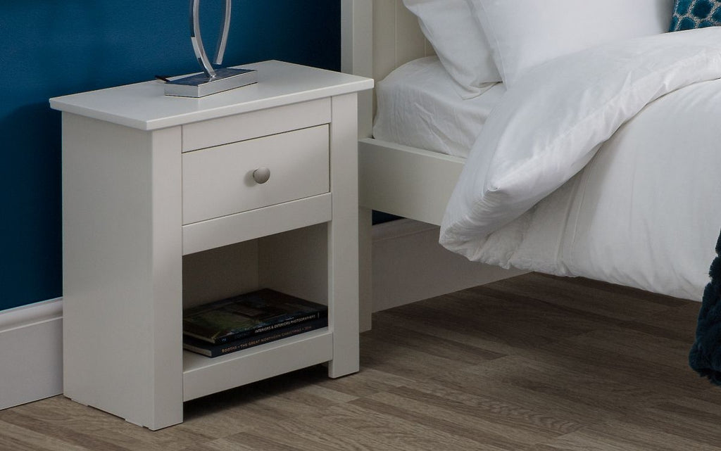 Fradley White 1 Drawer Bedside