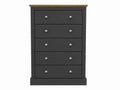 Dawlish Charcoal 5 Drawer Chest