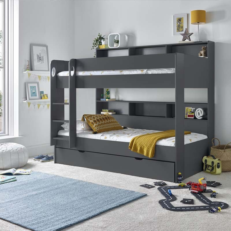 Origin Grey Storage Bunk Bed With Drawer
