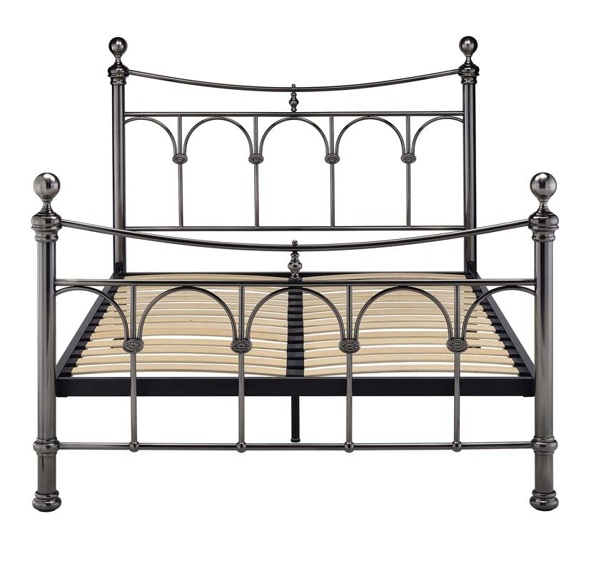 Gemma Nickel Super King Size Bed Frame