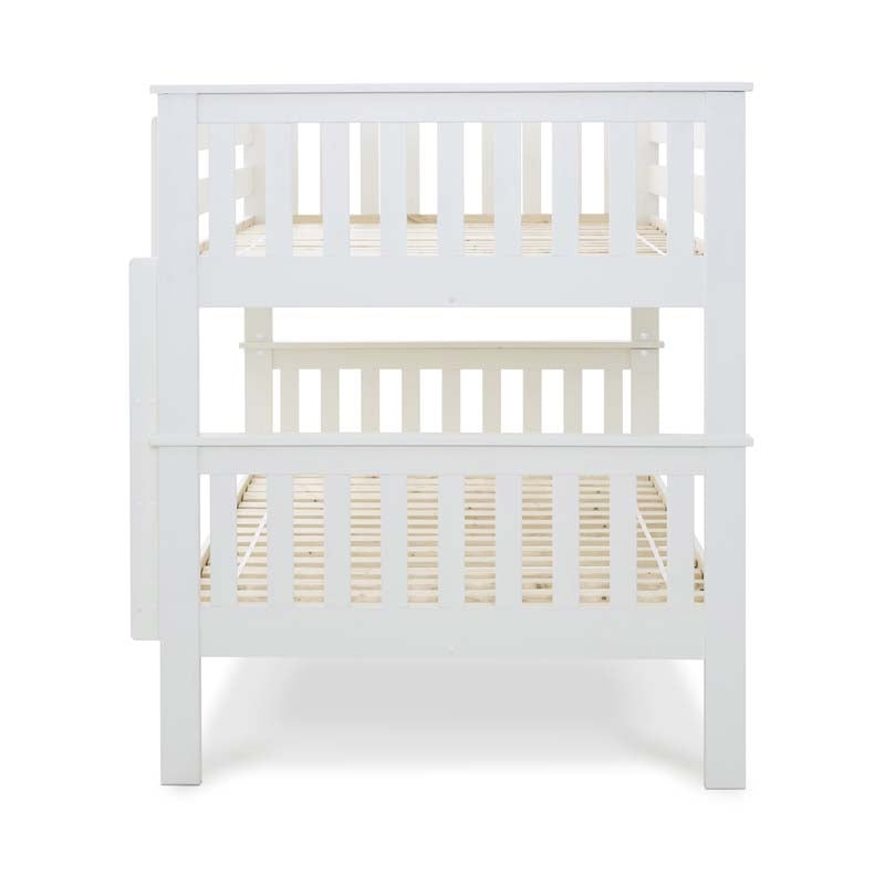 Quadra White Three Quarter / Small Double Bunk Bed