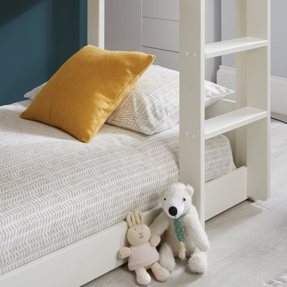 Three Tier White Bunk Bed