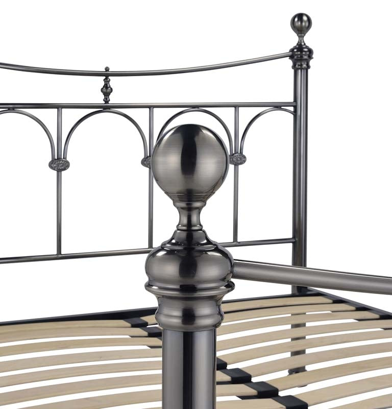 Gemma Nickel King Size Bed Frame