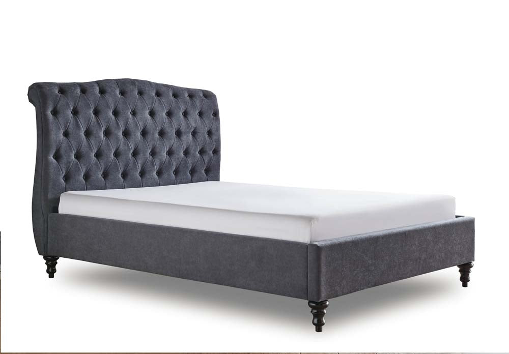 Rosemary Dark Grey Double Bed Frame