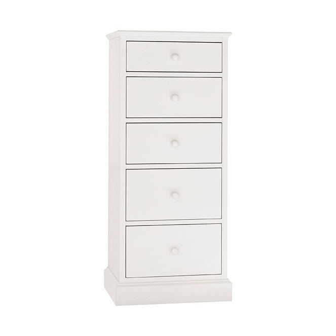 Bentley Designs Ashenby White 5 Drawer Tall Chest