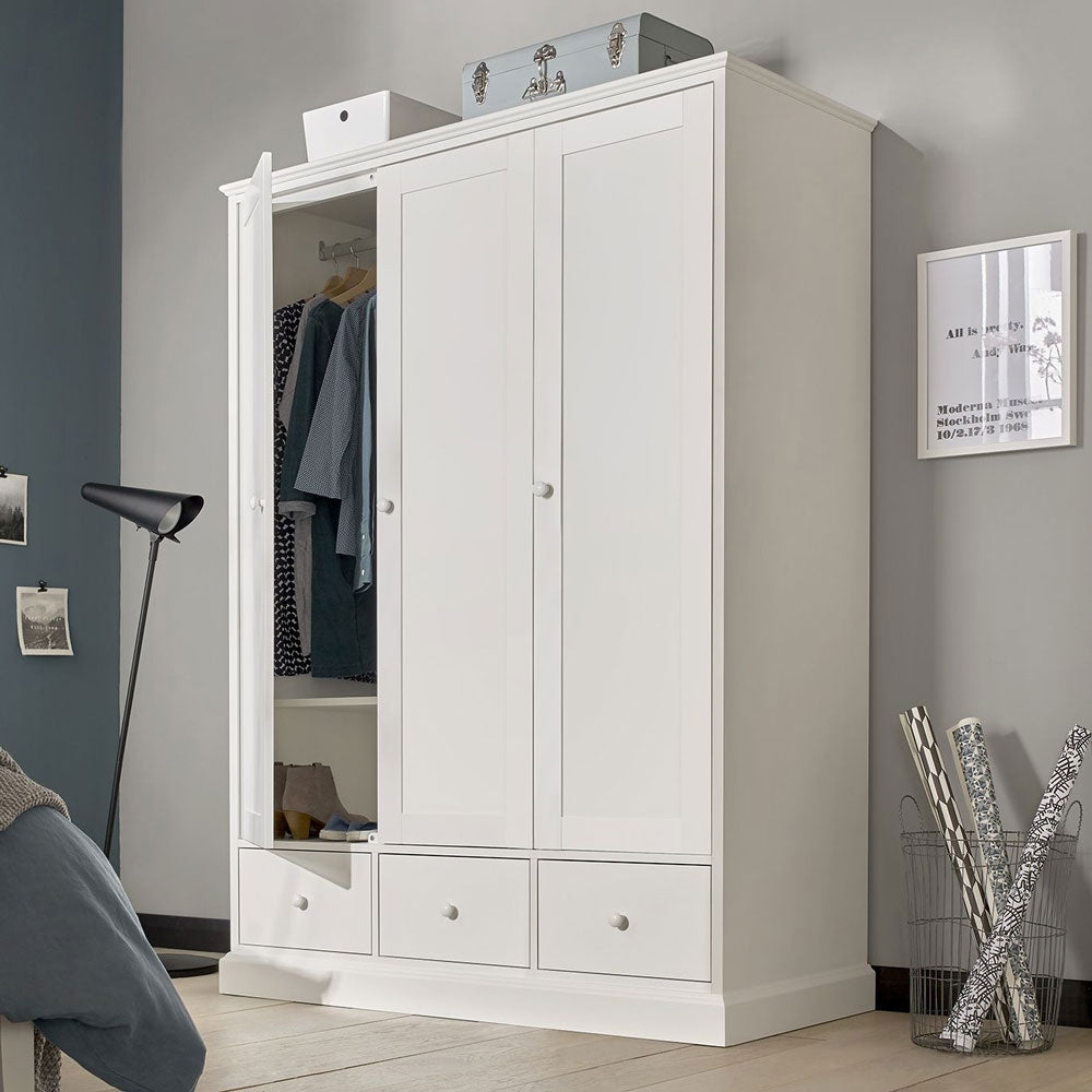 Bentley Designs Ashenby White Triple Wardrobe
