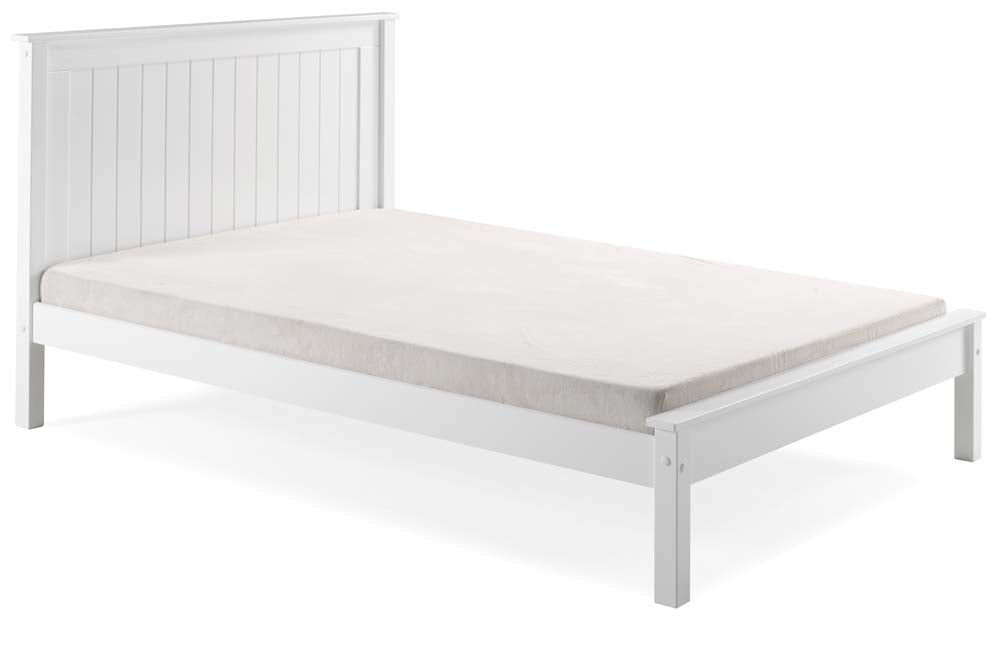Taurean White Low Foot King Size Bed Frame