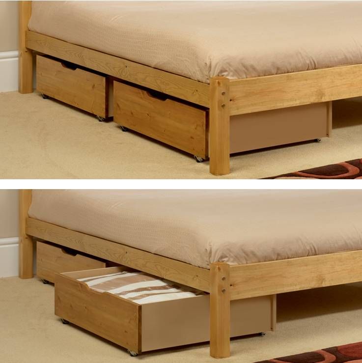 Underbed Storage Drawers (2) Pine