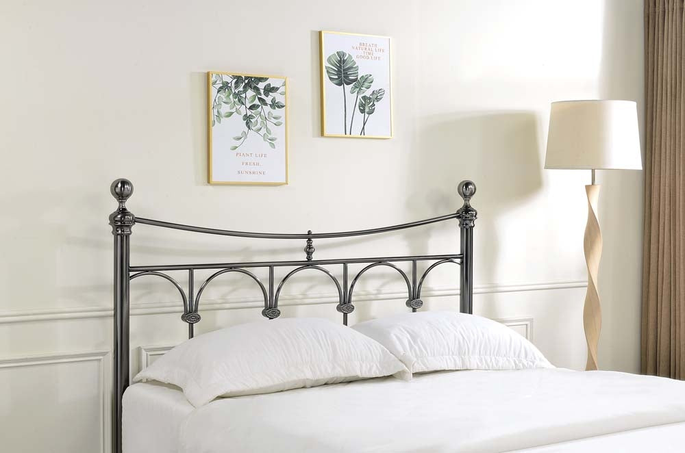 Gemma Nickel Super King Size Bed Frame