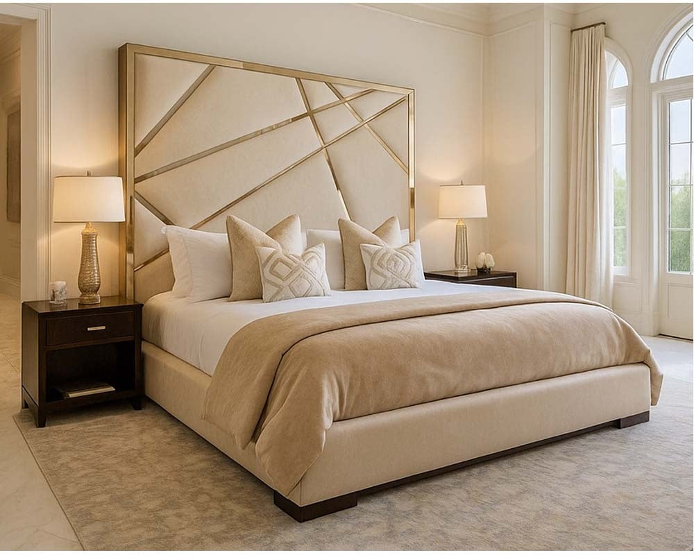 Rule The Room Abstract Mirror Double Bed Frame