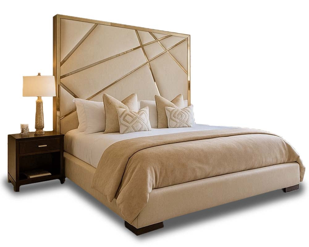 Rule The Room Abstract Mirror Super King Size Bed Frame