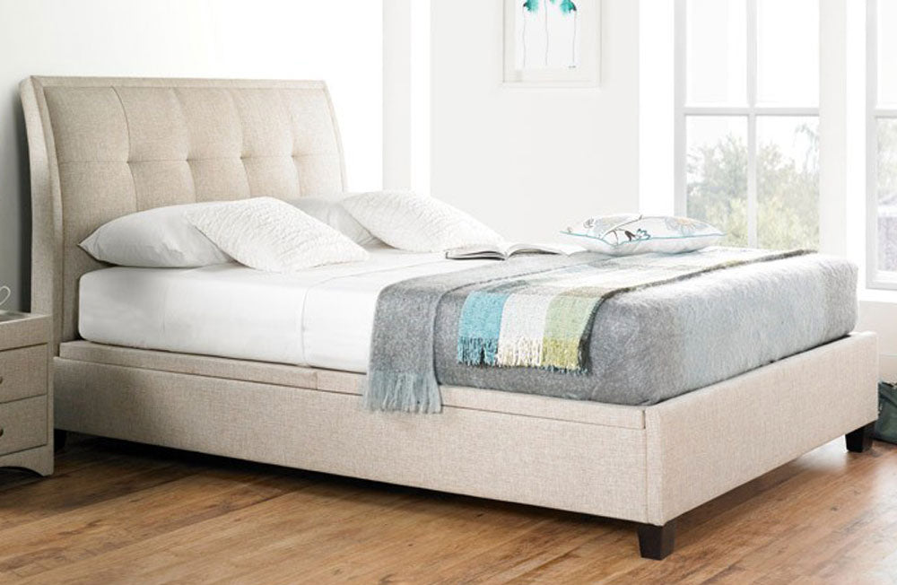 Acclaim Oatmeal Super Kingsize Ottoman Storage Bed Frame
