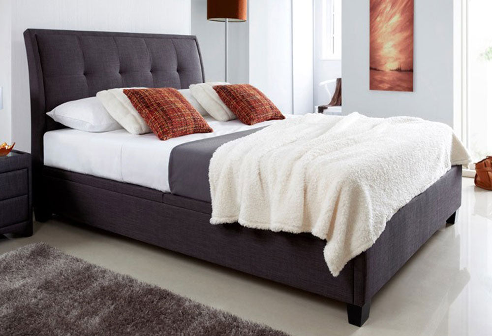 Acclaim Slate Double Ottoman Storage Bed Frame