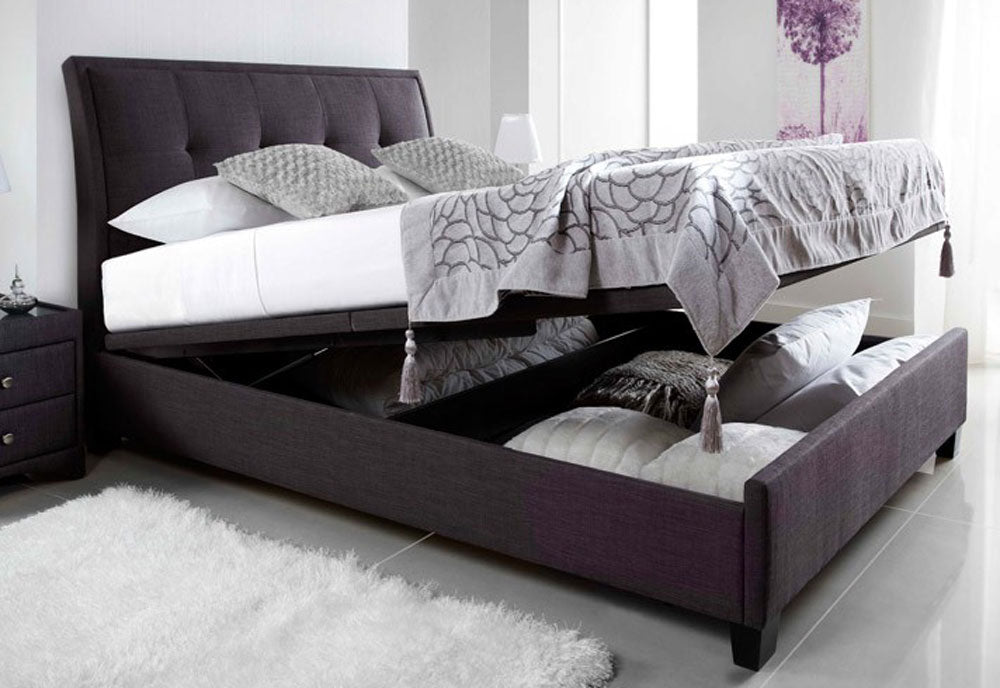 Acclaim Slate Double Ottoman Storage Bed Frame