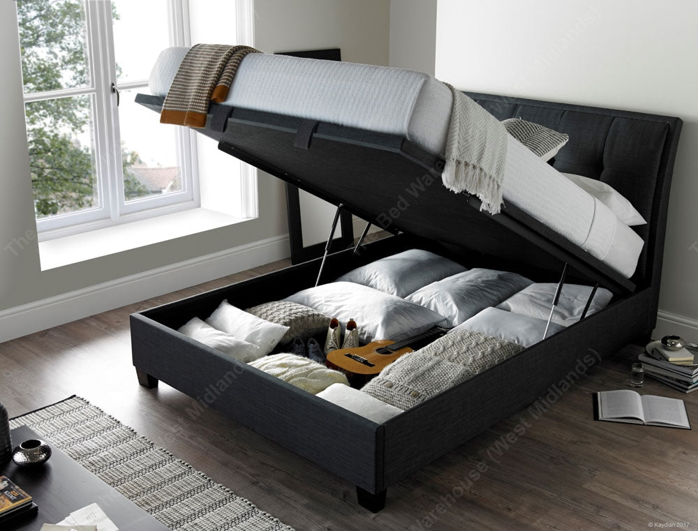 Acclaim Slate Super Kingsize Ottoman Storage Bed Frame
