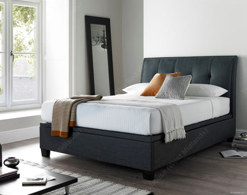 Acclaim Slate King Size Ottoman Storage Bed Frame