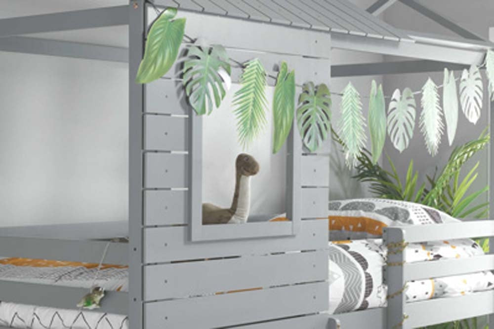 Grey Tree House Bunk Bed