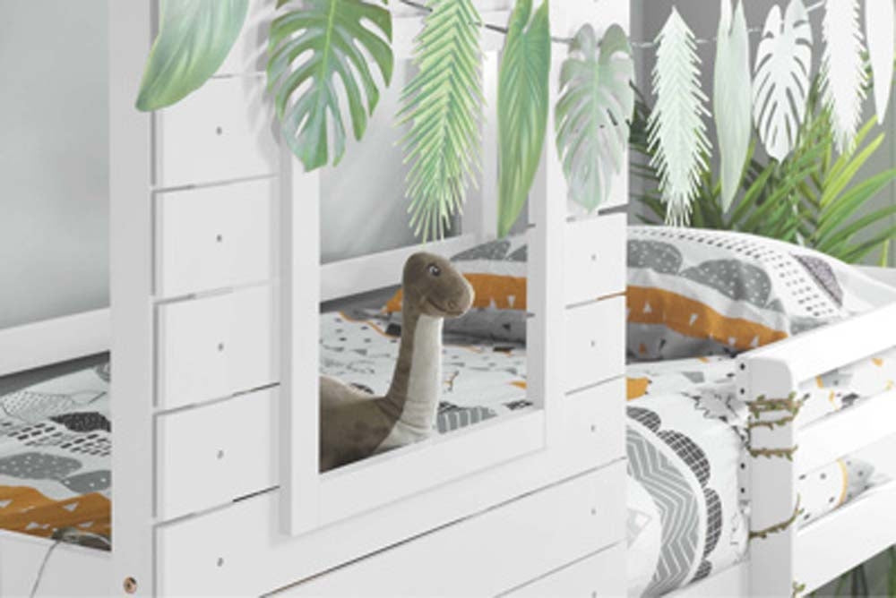 White Tree House Bunk Bed