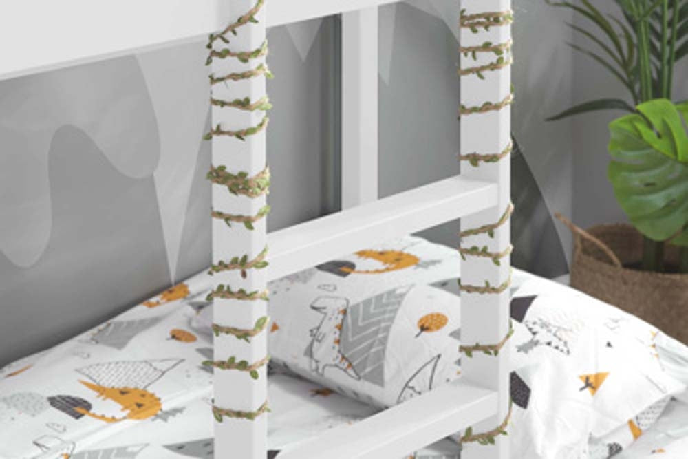 White Tree House Bunk Bed