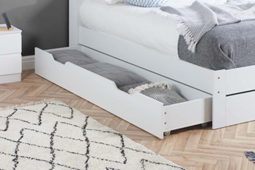 Amalfi White Three Quarter Storage Bed Frame