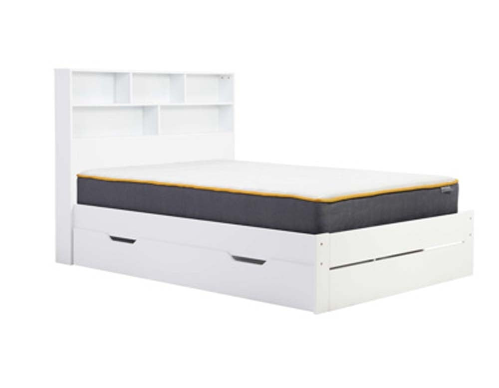 Amalfi White Double Storage Bed Frame