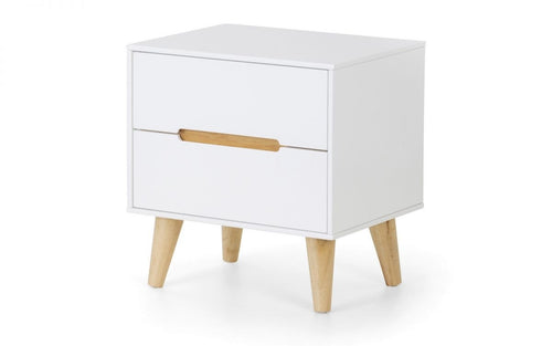 Alcester White 2 Drawer Bedside