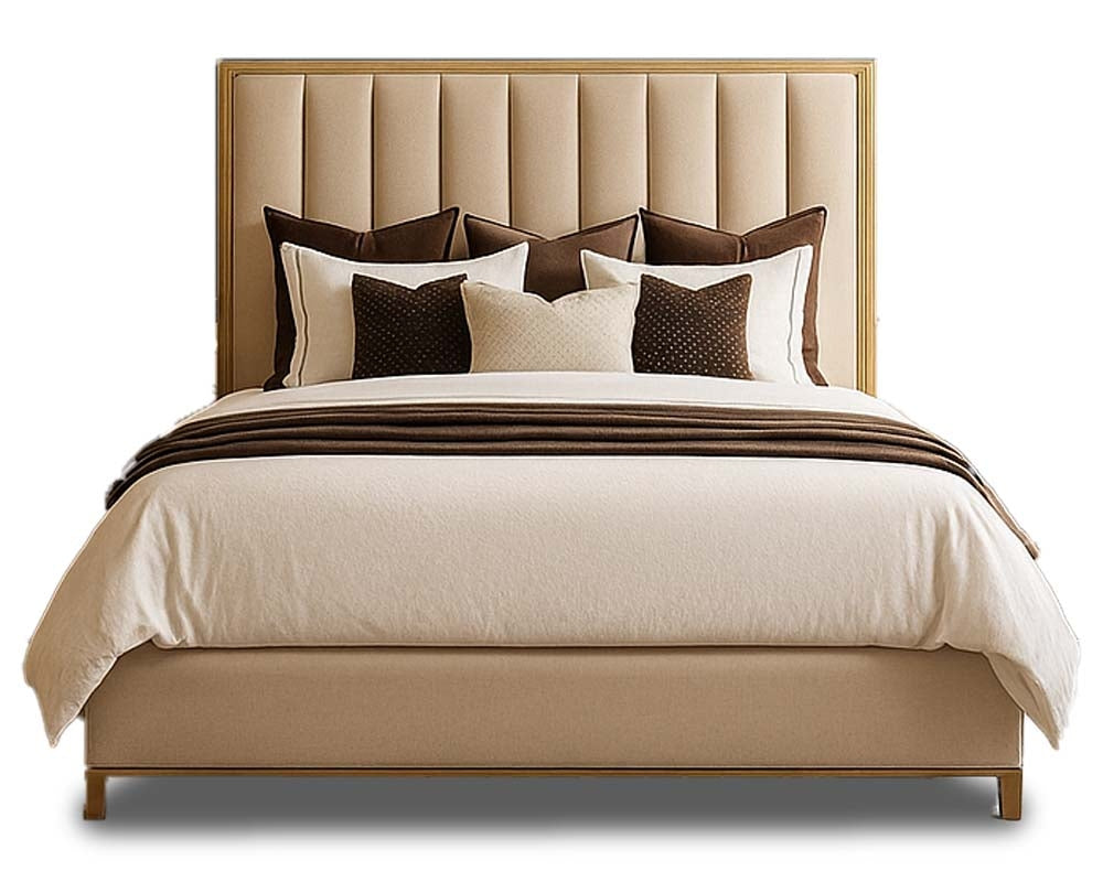 Rule The Room Alyssia Gold Trim Super King Size Bed Frame