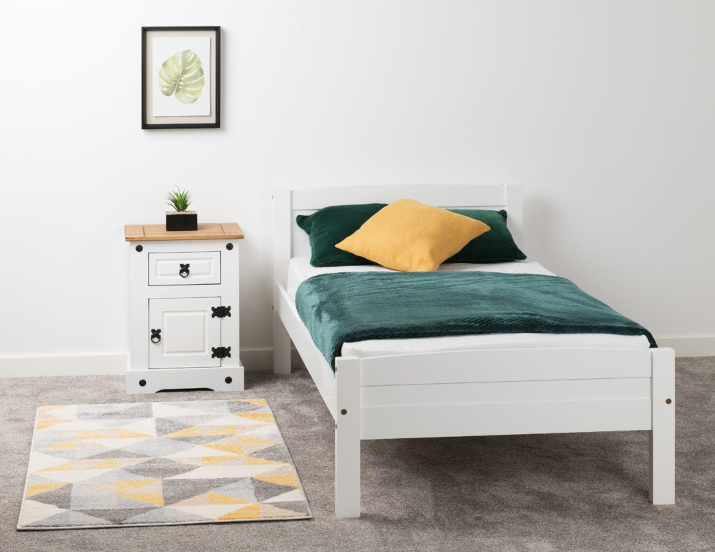 Ambrose White Single Bed Frame