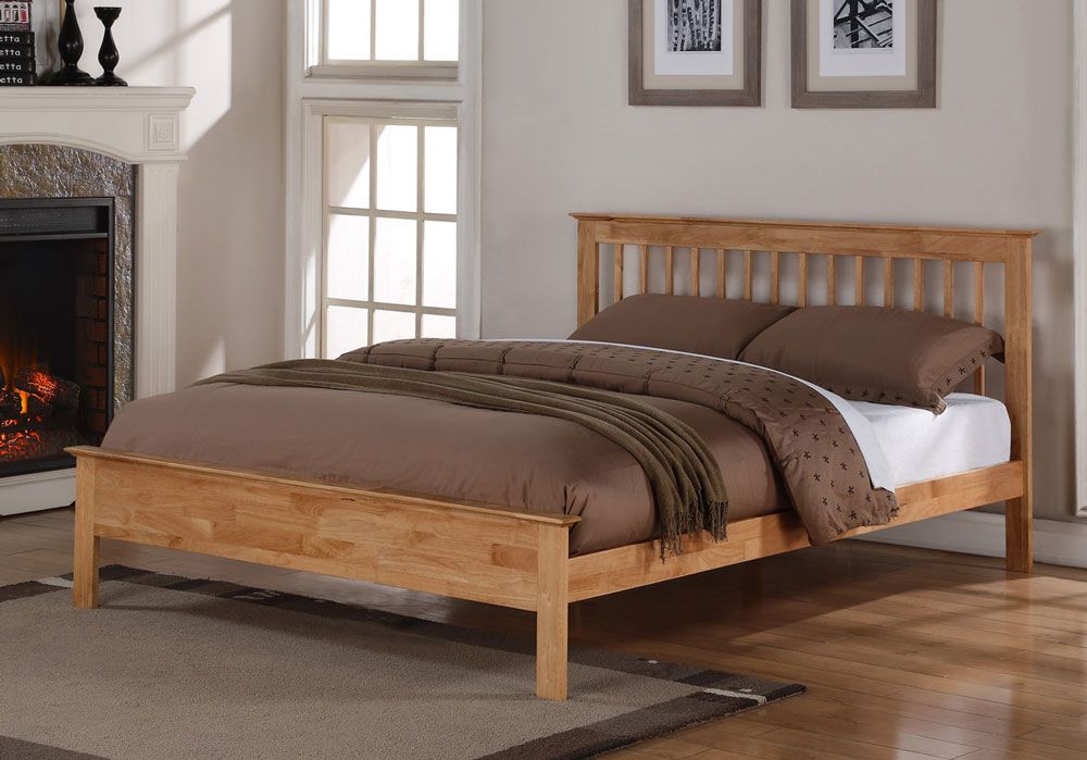 Petra Oak Double Bed Frame