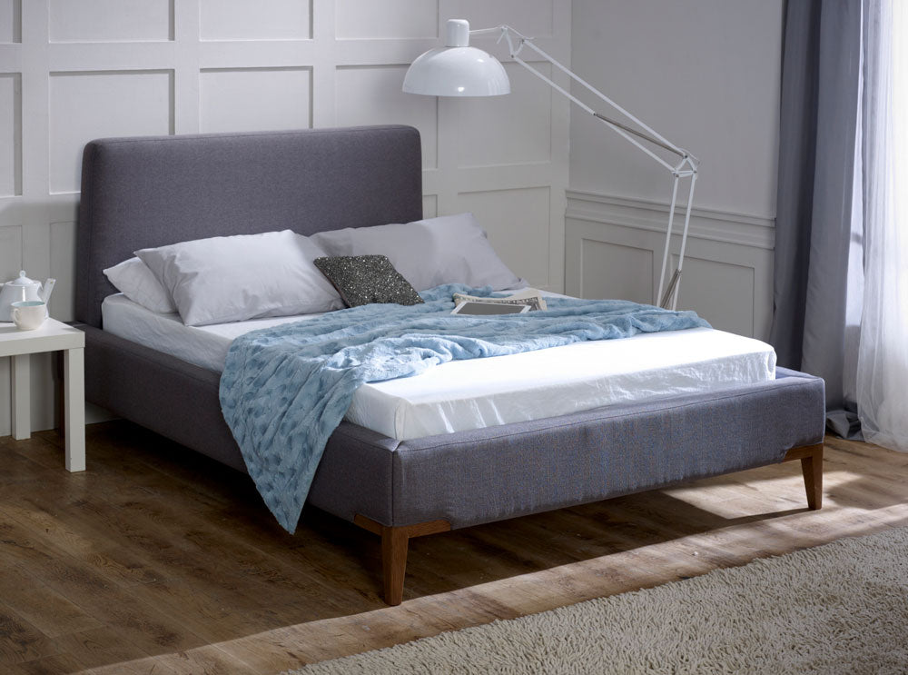 Media Slate Grey Double Bed Frame