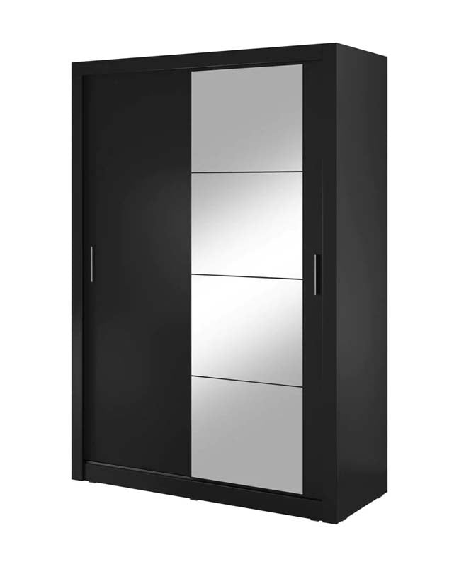 Liverpool Black Sliding Door Wardrobe 150cm