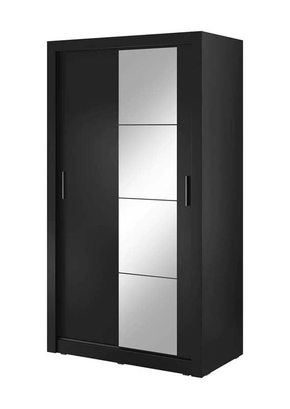 Leeds Black Sliding Door Wardrobe 120cm