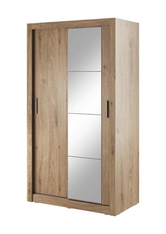 Leeds Oak Sliding Door Wardrobe 120cm