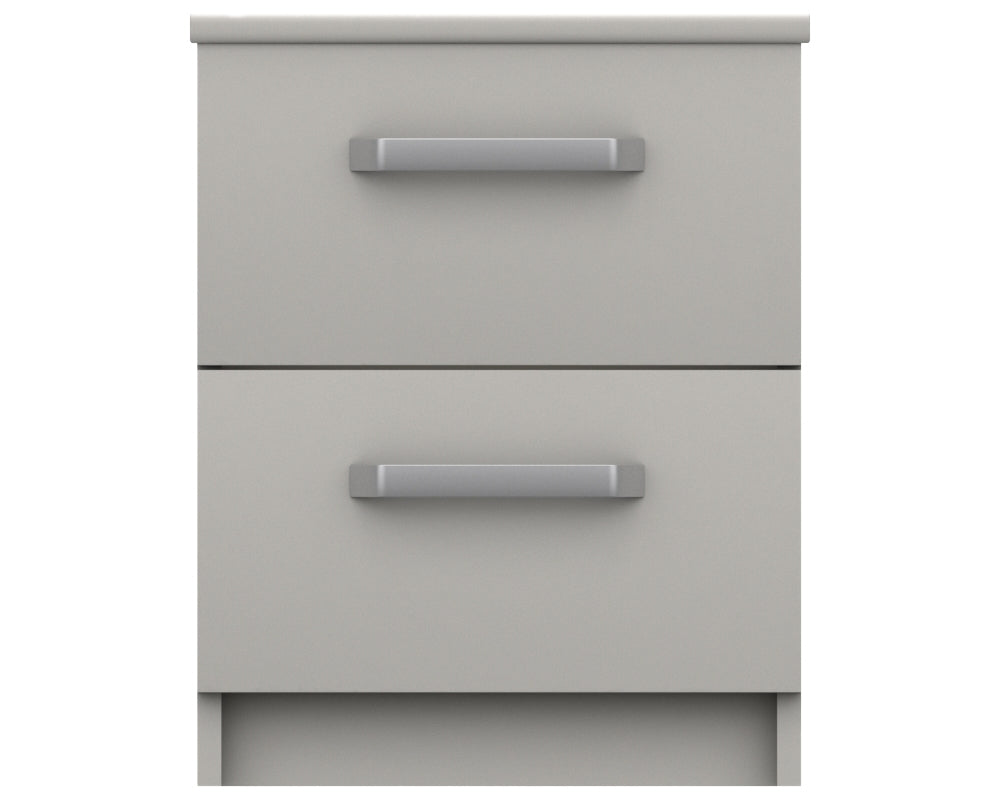 Arden Cashmere High Gloss 2 Drawer Bedside