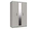 Arden Cashmere Grey High Gloss 3 Door Robe With Mirror