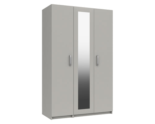 Arden Cashmere Grey High Gloss 3 Door Robe With Mirror