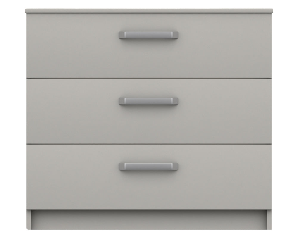 Arden Cashmere Grey High Gloss 3 Drawer Chest