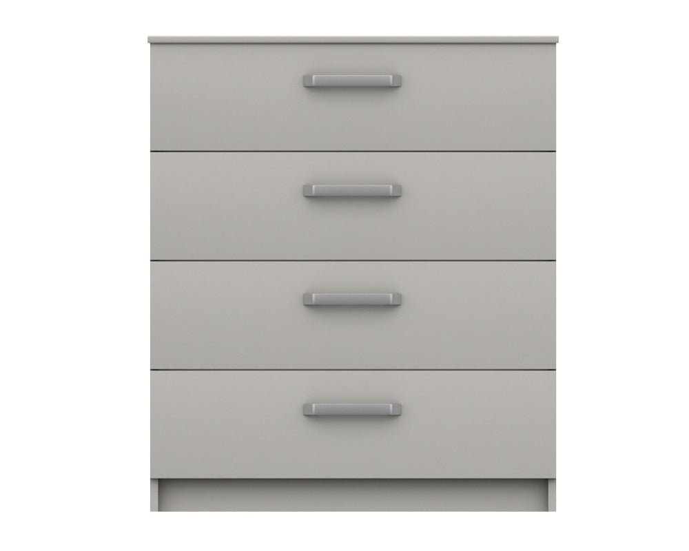 Arden Cashmere Grey High Gloss 4 Drawer Chest