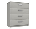 Arden Cashmere Grey High Gloss 4 Drawer Chest
