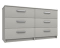 Arden Cashmere Grey High Gloss 3 Drawer Double Chest